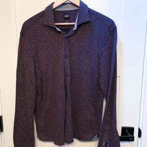 Hugo Boss Dress Blue Shirt